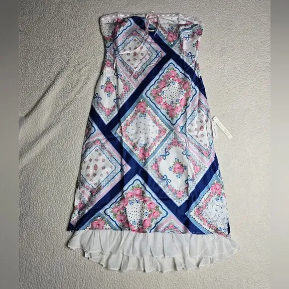 1452 New Anthro X For Love And LemonsDaisy Mae Midi Dress in Blue Sz 1X